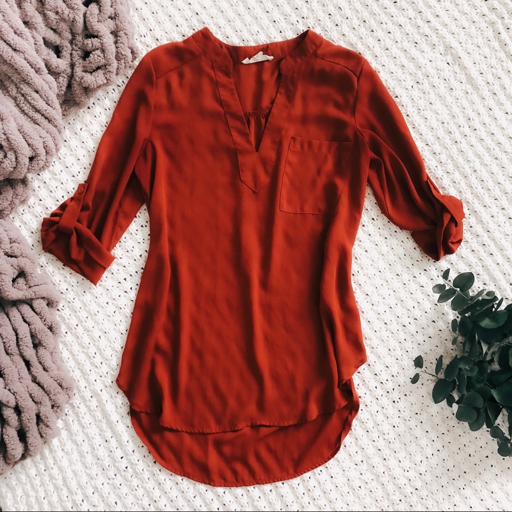 🌻Caramela Burnt Orange Blouse